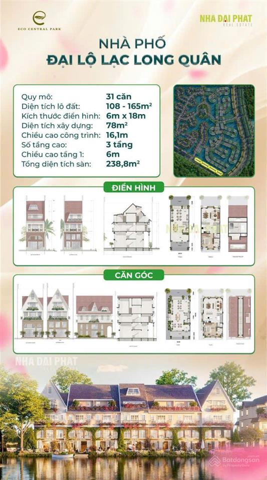 Căn hiếm chỉ từ 8 tỷ/căn sở hữu shophouse đảo châu âu, nằm trên đại lộ 34 m. 0983 908 ***