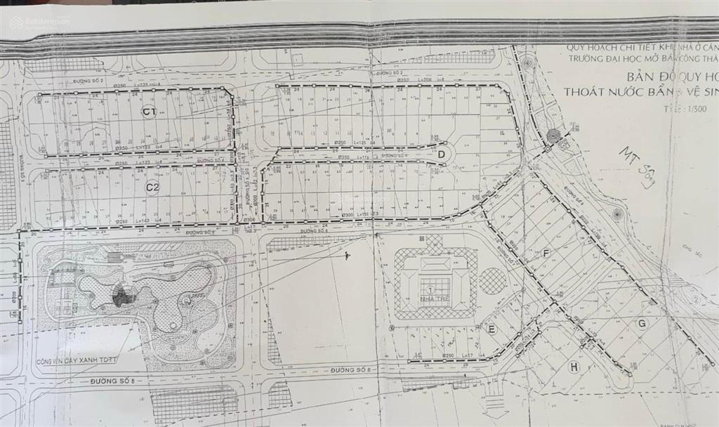 Bán 2 nền đất kdc đại học mở  trục chính hướng sông tắc