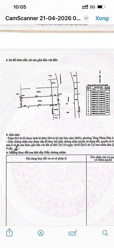 Bán 2 nền đất mặt tiền hẻm 7  đường 182  6,2 tỷ/80m2