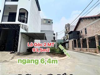 Nền góc duy nhất  mt hẻm 1502 ngay chợ long trường  6,29 tỷ/93,5m²