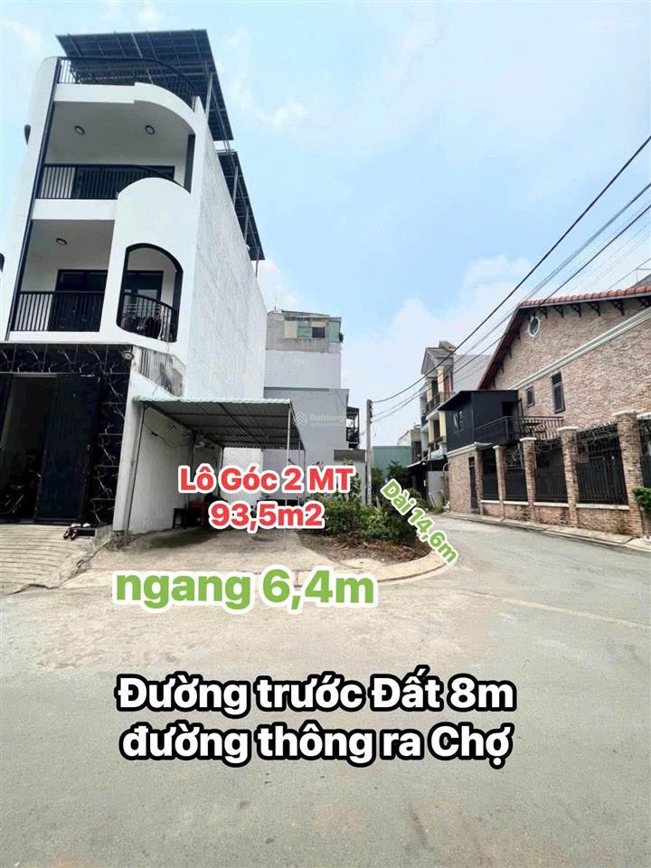 Nền góc 2 mt hẻm 1502 đ. ndt  6,29 tỷ/93,5m²