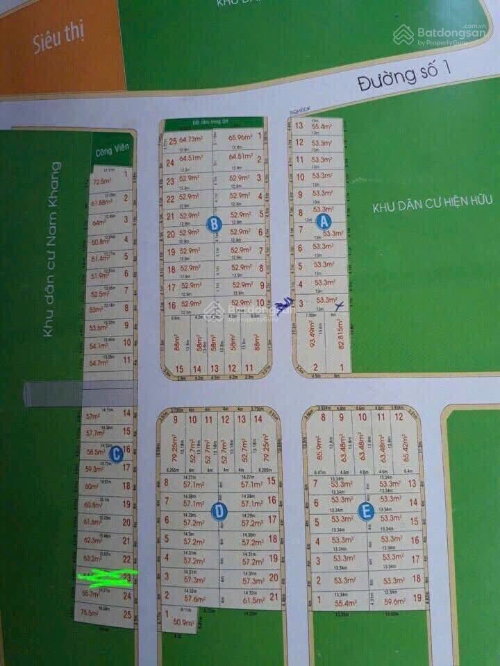 Nền góc 2 mt trục chính dự án sg new land cạnh kdc nam khang
