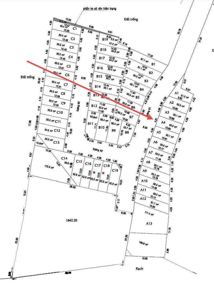 Nền đất đẹp 1/ đường 8 kdc mạnh tiến phát  2,77 tỷ/50m²