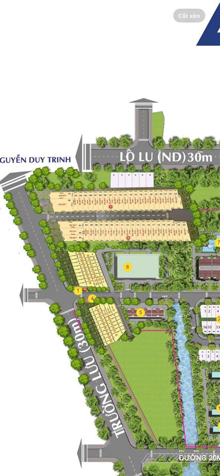 Bán nền đất đẹp mt hẻm 125 trường lưu  5,65 tỷ/102m²/nền