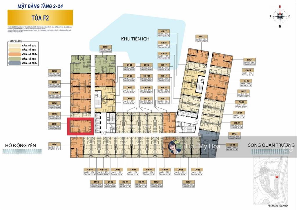 Nổi bật căn 1pn + view trực diện sân khấu pháo hoa toà the fest 2, tầng 17 giá dự kiến 3.1 tỷ