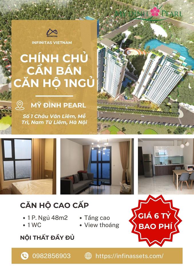 Chính chủ cần bán gấp chcc 1 ngủ+ tại mỹ đình pearl 1 châu văn liêm