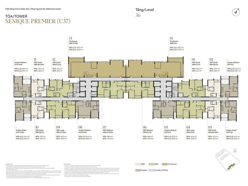 (giá thỏa thuận) căn 2 ngủ tòa sp cao cấp nhất the senique