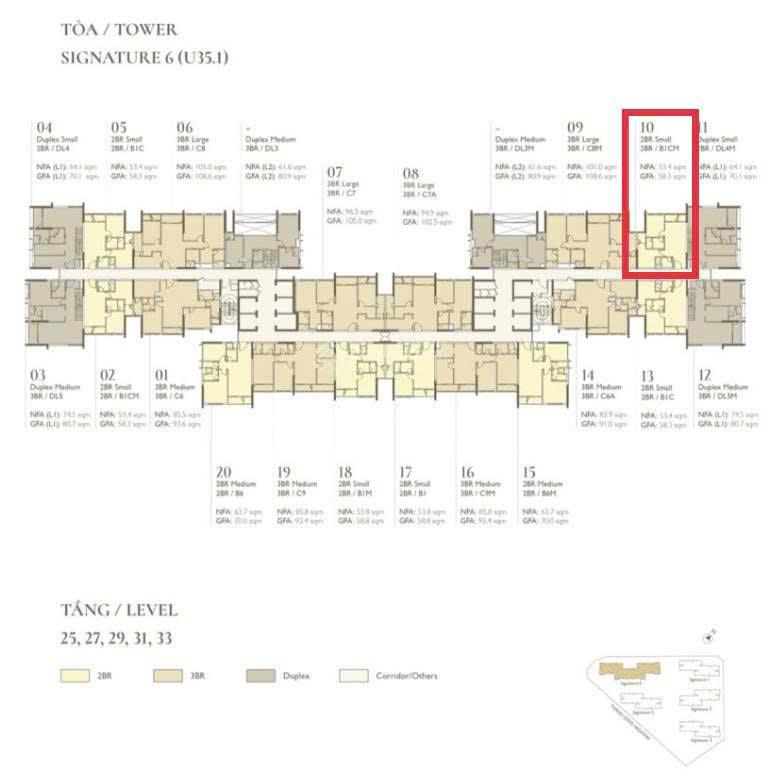 Sẵn các căn 2pn  3pn tầng cao, view đẹp, giá chỉ chênh nhẹ lumi signature