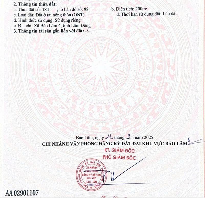 Bán quỹ đất 38.000m² mặt tiền đt725 bảo lâm, lâm đồng đã phân lô từ 200m  300m2, đầu tư sinh lời