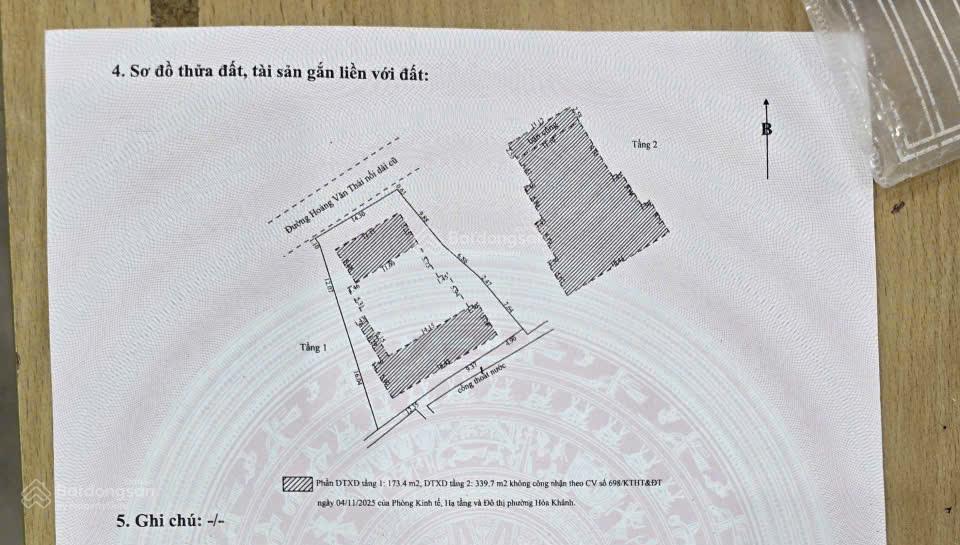 Giá tốt  bán nhà xưởng 554m2 đường hoàng văn thái nối dài (bà nà  suối mơ) đi vào  thôn đại la