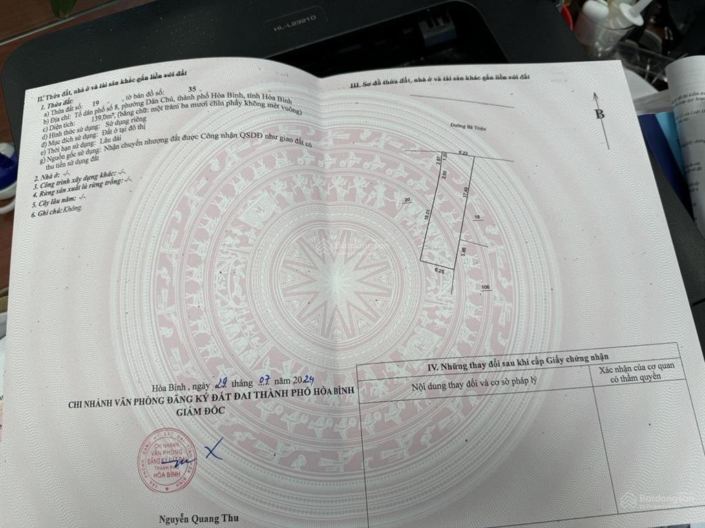 Chính chủ bán nhà mặt phố 198 bà triệu p. dân chủ, tp hòa bình