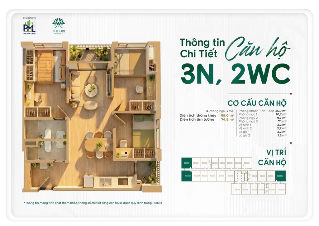 Nhà ở xã hội the ori phương mai căn 3pn 2 wc trả trước 300tr góp 5.6 triệu/ tháng