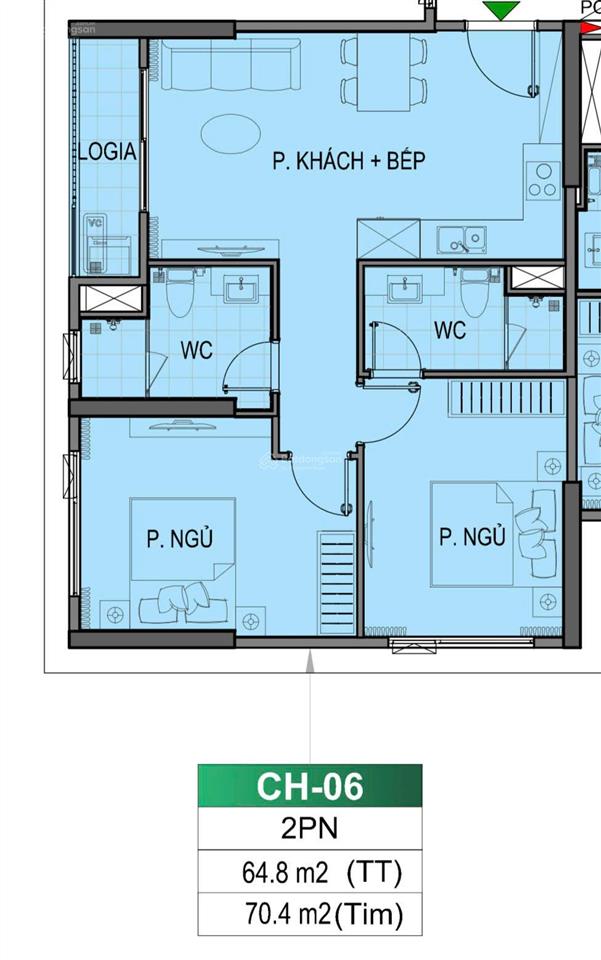 Bán căn hộ 2pn góc beverly 1 vinhomes ocean park, 64.8m² thông thủy, giá chỉ 4.125 tỷ