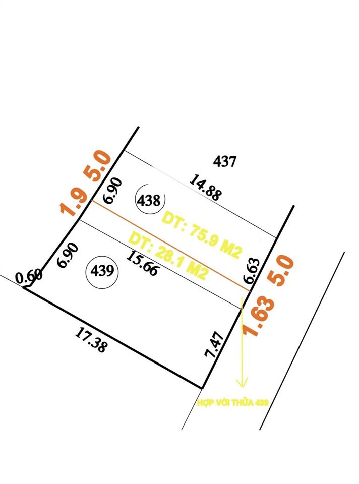 75.9m2 trục chợ chi long. đầu tư, để ở, kinh doanh được luôn