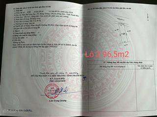 Bán đất nền 96,5m2 chính chủ tt. rừng thông, đông sơn, thanh hoá