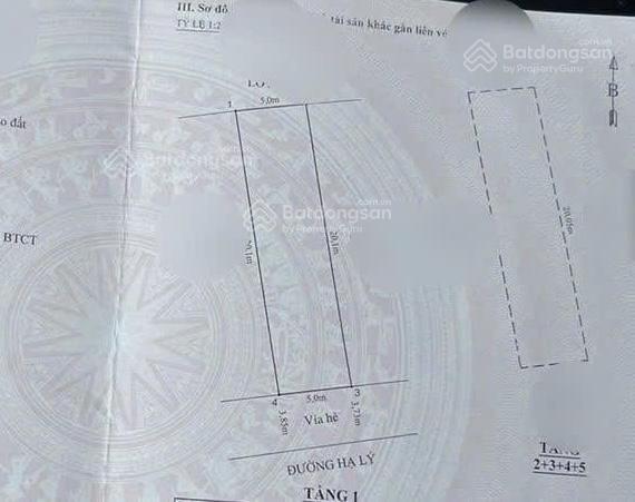 Cần bán căn 5 tầng x 100m (5x20) mặt đường hạ lý. giá chỉ 12,8 tỷ