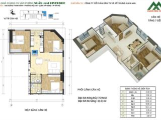 Cho thuê căn 3pn tòa xuân mai riverside, mỗ lao. vào ở ngay