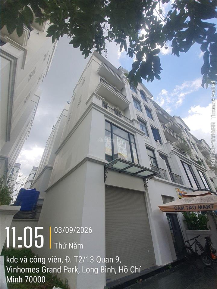 Nhà phố xẻ khe ngang 9m (108m2) khu manhattan, gần kế cổng vinschool, trục traffic cao của khu