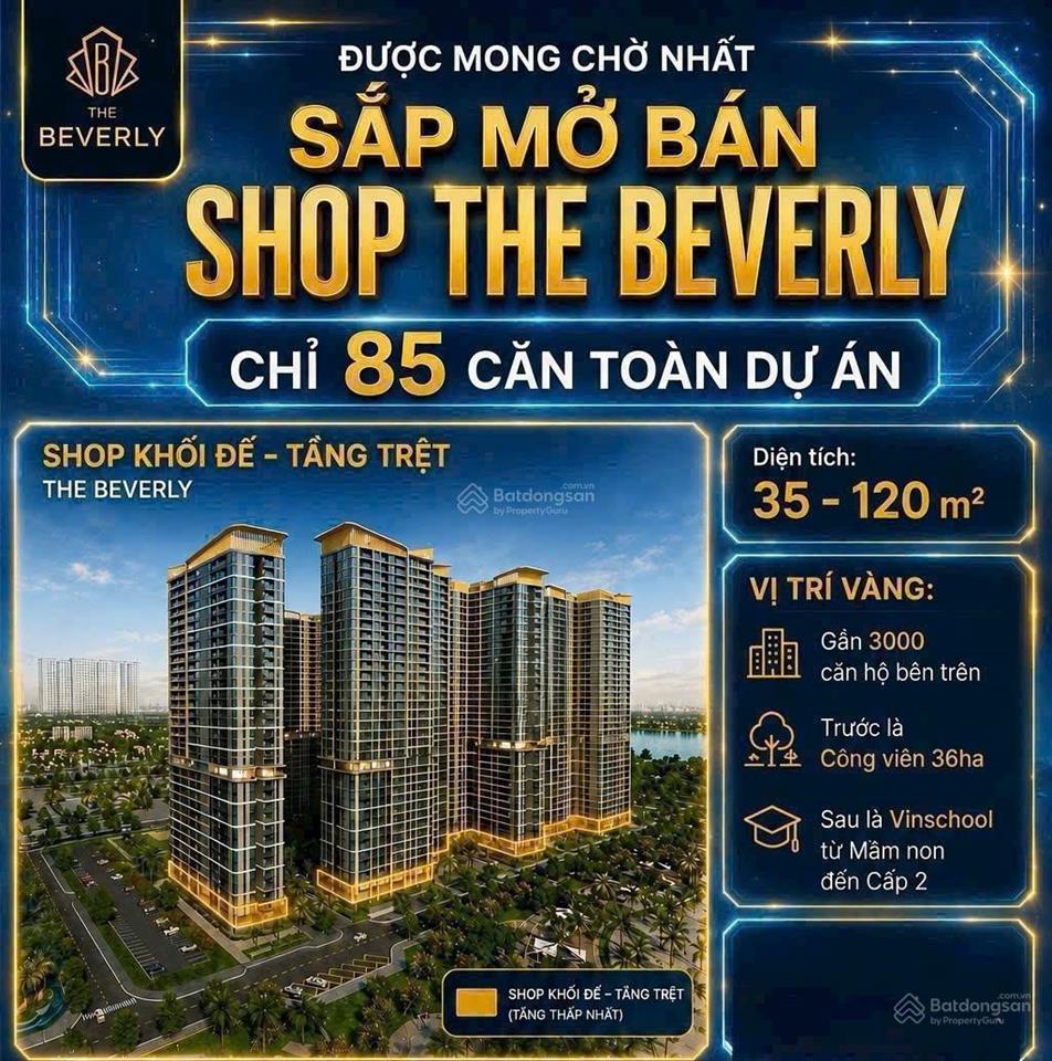 Mở bán shophouse khối đế the beverly dần hé lộ  sẵn dn chuỗi thuê khi có mặt bằng