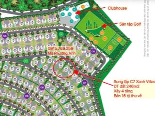 Bán song lập 246m2 gần sân golf giá 16 tỷ. sắp bàn giao sổ đỏ. sẵn nhà về ở ngay, xây 4 tầng