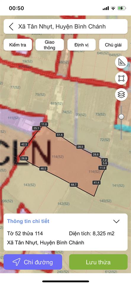Cần bán hơn 1 sào đất lúa, đường đê số 2, xã tân nhựt, h. bình chánh, giá 1,25 tỷ