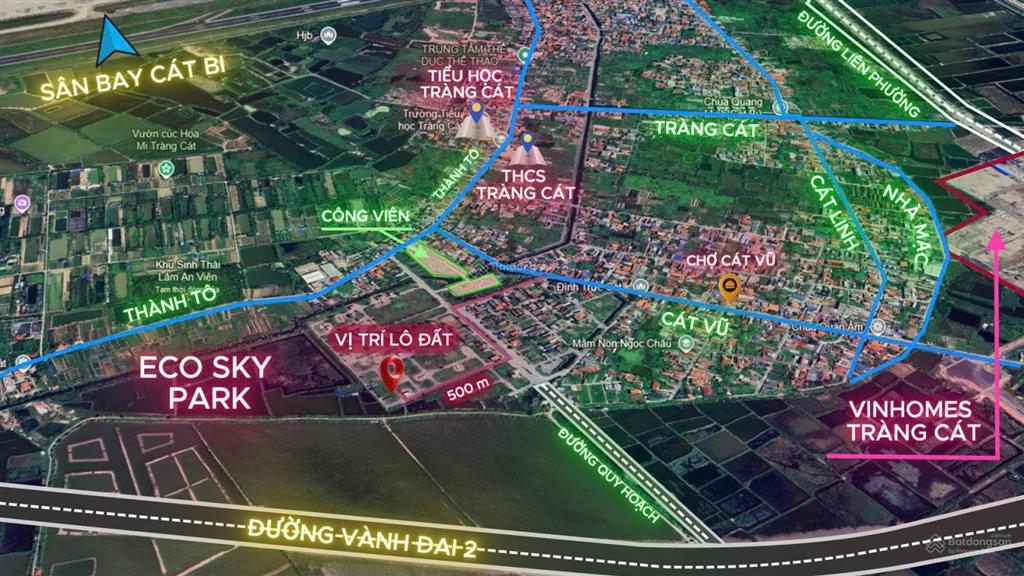 Bán lô đất tđc tràng cát  60m2 đường 12m, có vỉa hè