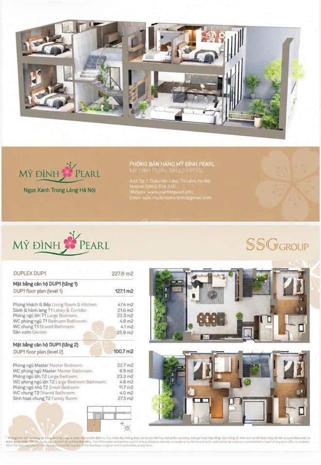 Bán căn hộ duplex tòa pearl 3 dự án mỹ đình pearl 3 giá ngoại giao.  0978 826 ***