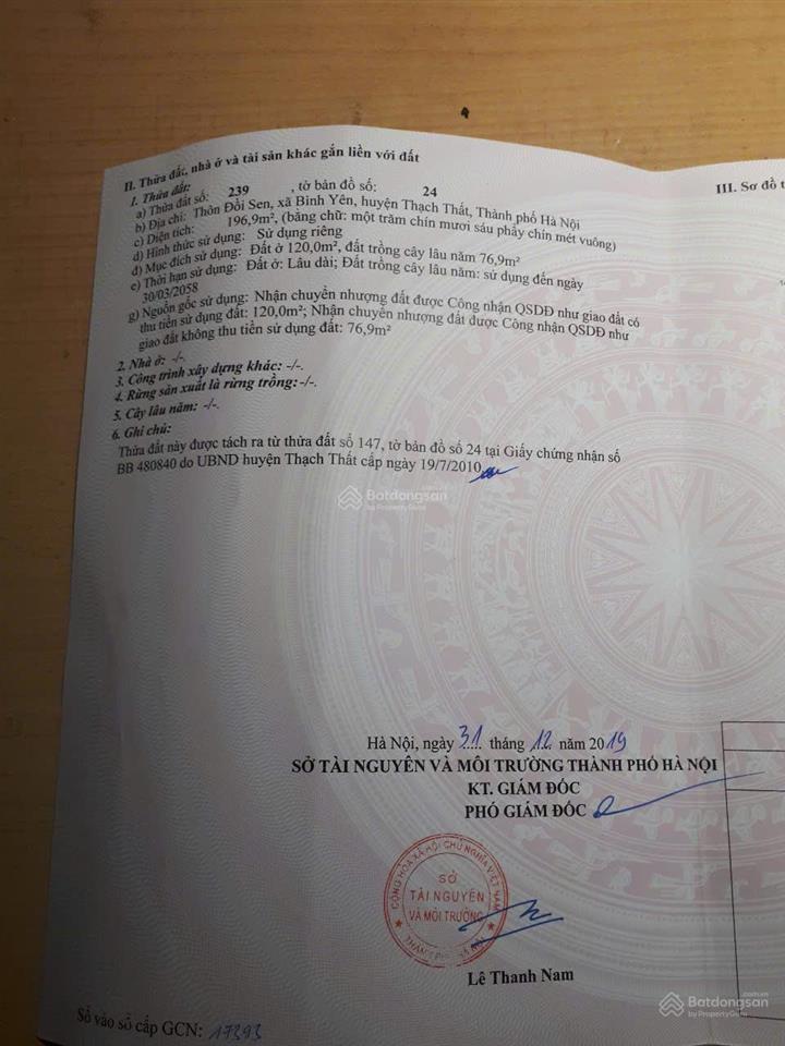 Chính chủ cần bán siêu phẩm đất nền trục chính đồi sen  hạ bằng (hòa lạc). giá chỉ 3x triệu