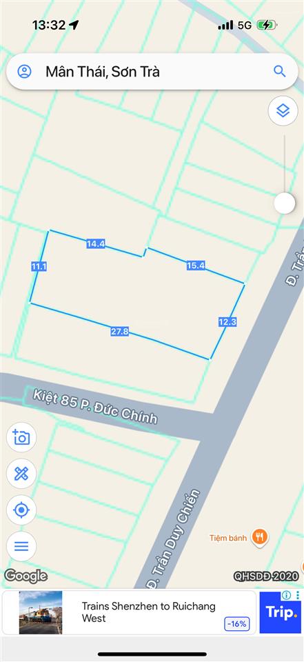 Bán đất mặt tiền trần duy chiến. 327m2 ngang 12m