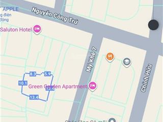 Bán nhà mỹ khê 7. ngang 13,4m. sát góc nguyễn công trứ. đối diện công viên