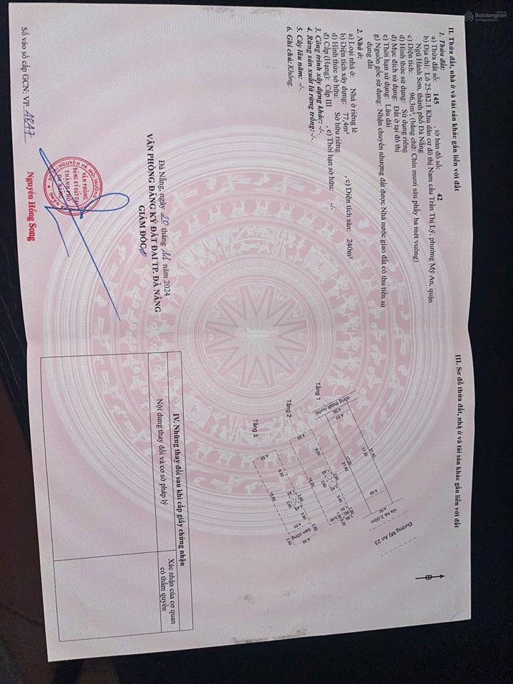 Bán nhà 3 tầng mỹ an 23. gần sông hàn