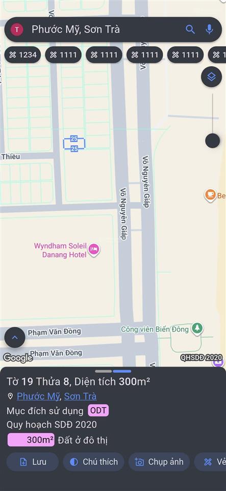 Bán đất võ nghĩa. đối diện công viên biển đông