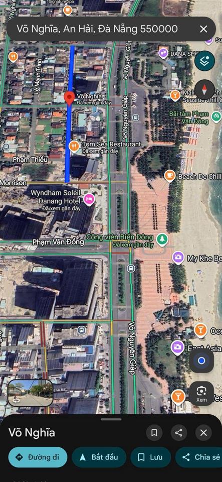 Bán đất võ nghĩa. đối diện công viên biển đông
