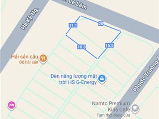 Bán đất góc 2 mặt tiền hồ nginh + lê lâm . 247m2. ngang 11m