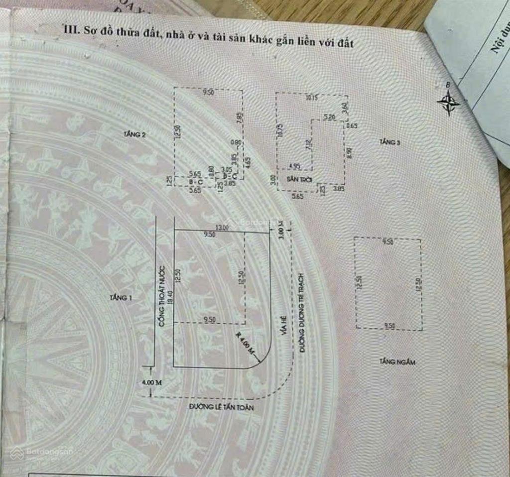 Bán nhà góc 2 mặt tiền lê tấn toán. 236m2. ngang 18m