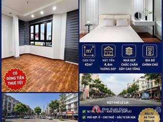 Mặt phố lê lợi điểm đẹp hè rộng 42m² xây cao tầng đẹp mt 4,4m, giá cạnh tranh phân khúc hơn 10 tỷ