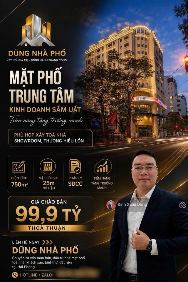 Mặt phố trung tâm 750m² mặt tiền 24m xây tòa nhà văn phòng tuyệt đẹp.