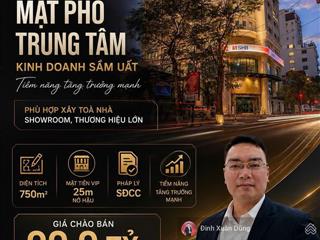 Mặt phố trung tâm 750m² mặt tiền 25m cực đẹp xây tòa nhà, showroom. giá tốt chỉ 99,9 tỷ