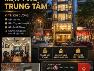 Bán tòa nhà mặt phố trung tâm gần trần phú 112m2 xây 7 tầng thang máy, giá chỉ 30 tỷ