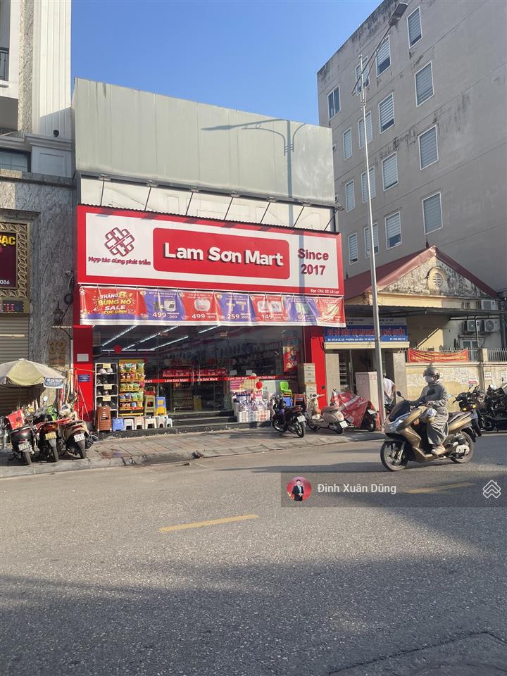 Bán nhà mặt đường lê lợi 90m2 mặt tiền 6,5m giá chỉ 240 triệu/m2