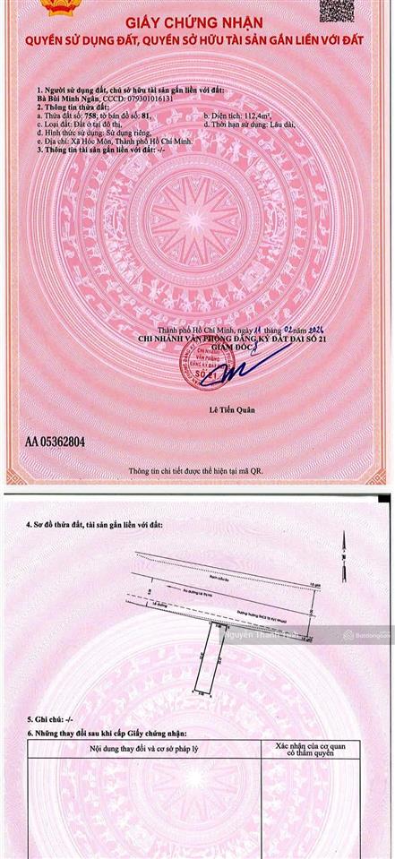Bán đất mặt tiền đường nhựa 19m sát trường thcs tô ký