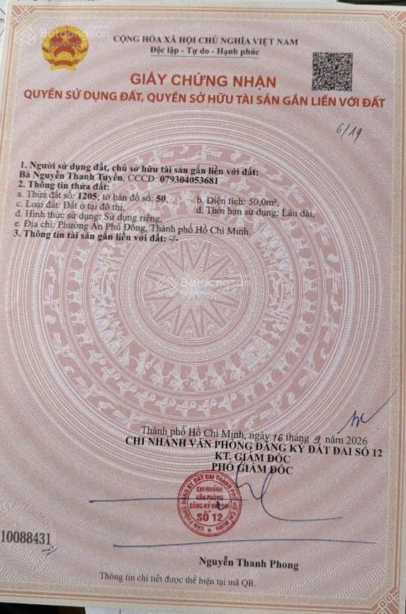 Bán đất thổ cư xây dựng liền. sổ mới giá rẻ gần sông