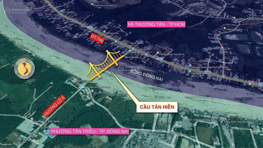 Chínhchủ cần bán lô đất mặt tiền hươnglộ 6 chuẩn bị mở rộng 32m làm cầu tân hiền kết nối bình dương