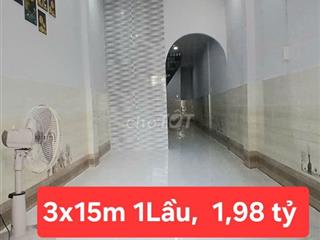 Nhà Phú Định Q.8, dt: 3x15m 1Lầu,  chỉ 1,98 tỷ