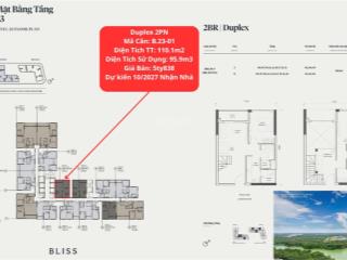 Bán căn hộ duplex 2pn orchard grand sycamore  110.1m2 view nội khu siêu đẹp