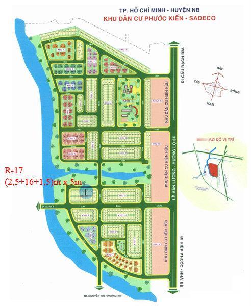 Cần bán nhanh lô j45 sadeco phước kiển, nhà bè. diện tích 5x20, giá 9.7 tỷ