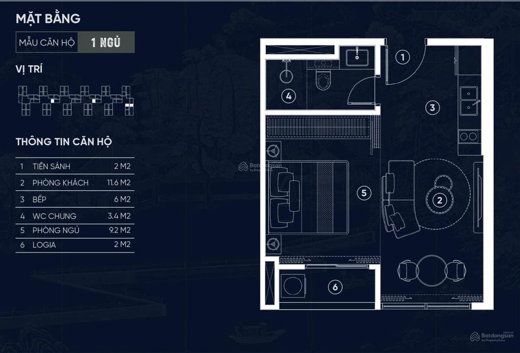 Quỹ studio đẹp không chênh giá 1,7 tỷ full nội thất tại sunshine legend city