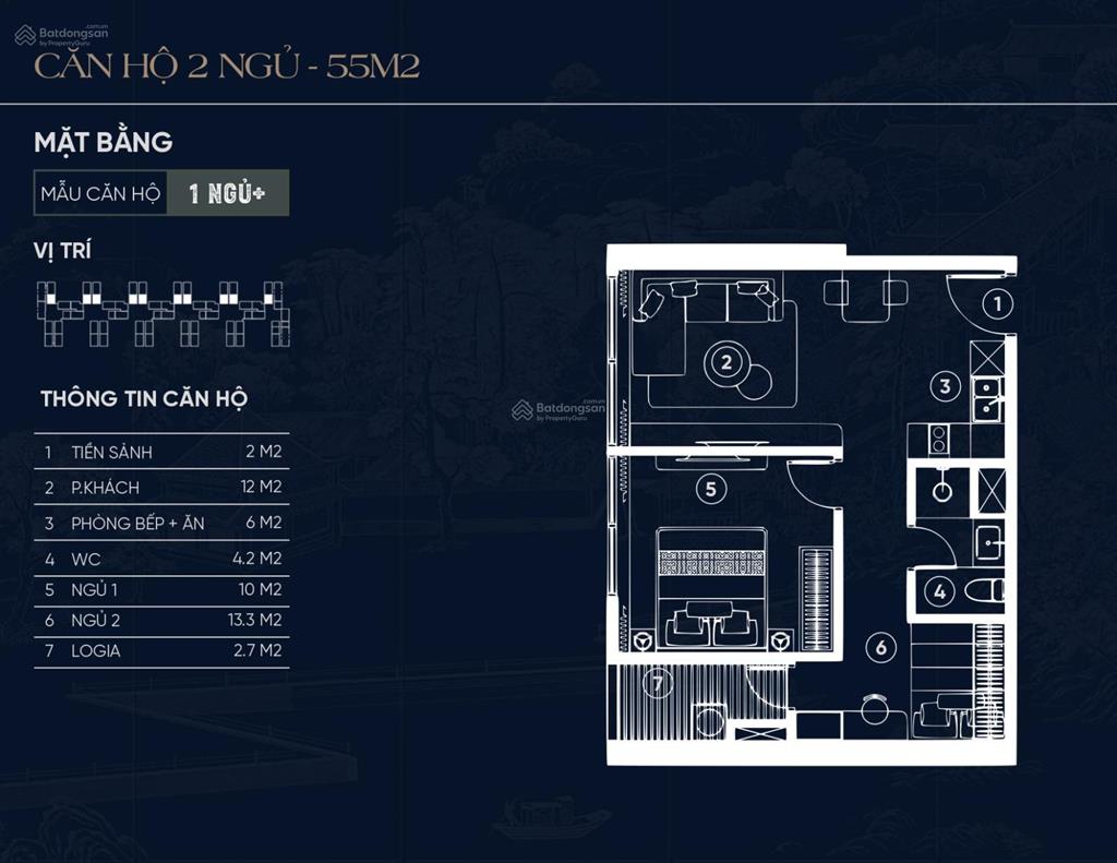Bán căn 1pn+1 không chênh sunshine legend 52 m2, ký trực tiếp cđt, ban công đông nam