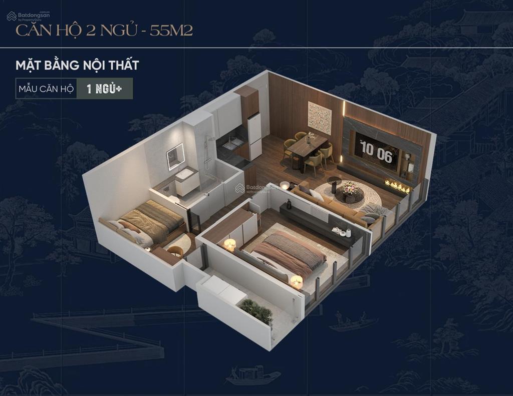 Bán căn 1pn+1 không chênh sunshine legend 52 m2, ký trực tiếp cđt, ban công đông nam