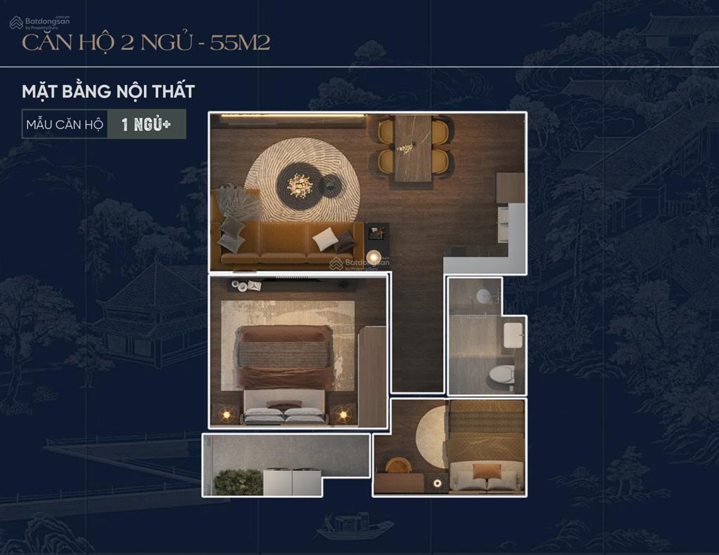 Bán căn 1pn+1 không chênh sunshine legend 52 m2, ký trực tiếp cđt, ban công đông nam